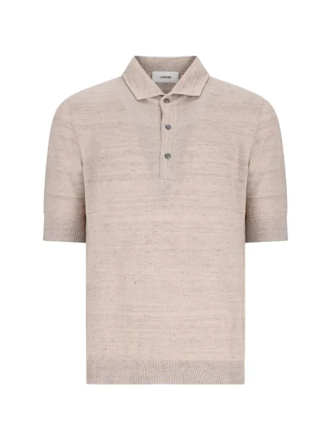 Lardini buttoned short-sleeve polo shirt Neutrals PALPMC101PA66013