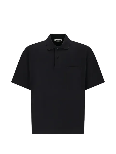 DARKPARK Cole short-sleeve pocket polo shirt Black MJE14PIQ01