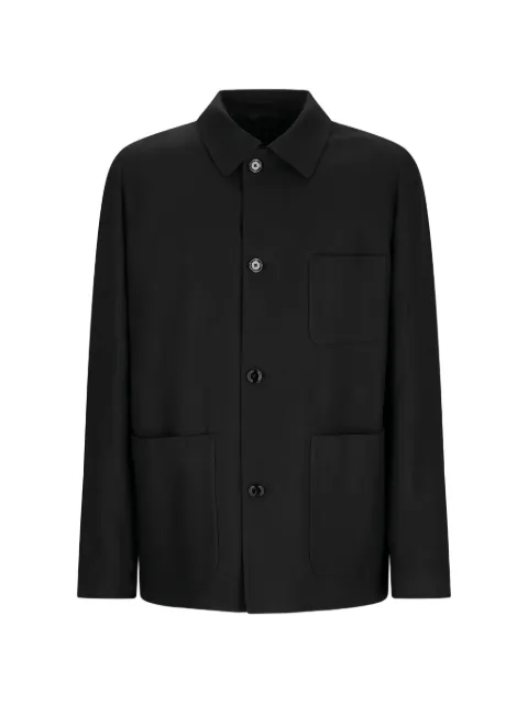 Lardini patch-pocket shirt jacket Black PASTONECN64404