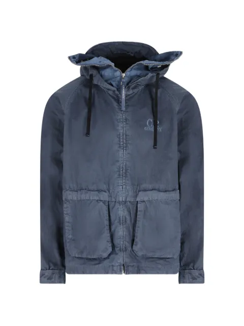 C.P. Company hooded zip-up jacket Blue 20CMOW110A110543D889