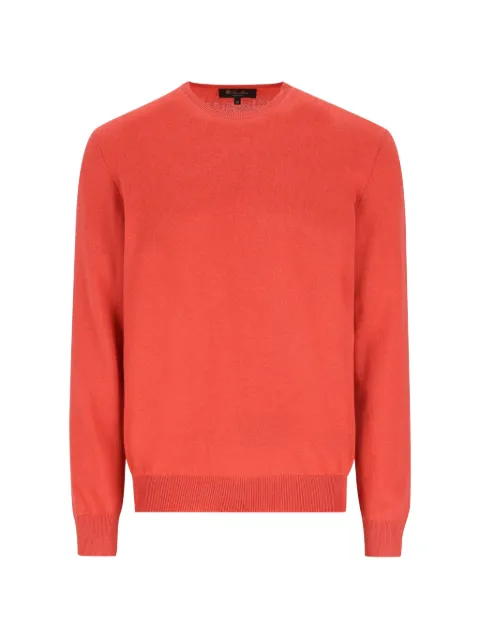 Loro Piana ribbed crew neck sweater Orange FAQ4511R0F0