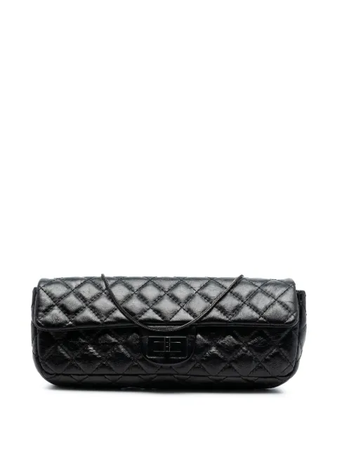 CHANEL Pre-Owned 2008-2009 Quilted Glazed Calfskin Reissue 2.55 Clutch with Chain shoulder bag Black WYRZJ5MYP1QV1C95
