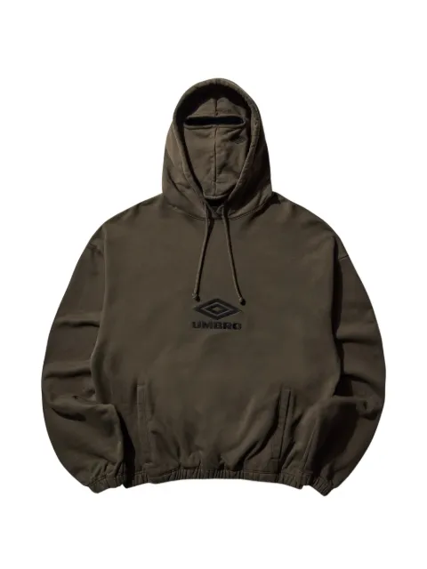 UMBRO hooded face mask sweatshirt Brown UBMW0411FA256