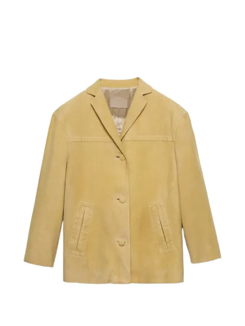 Prada suede caban jacket Yellow 56A233SOOO180Y