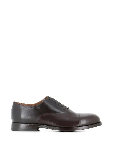 Green George cap-toe leather oxford shoes Brown 20649766