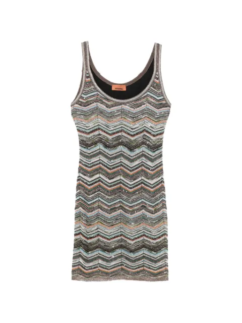 Missoni zigzag-knit mini dress Grey DS26WG2JBK01KS