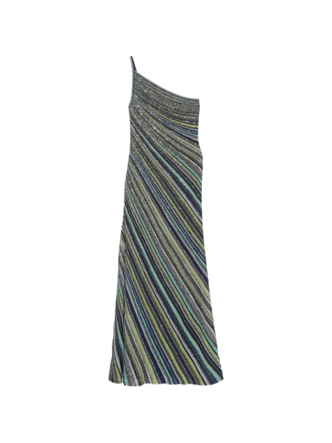 Missoni sequin-embellished one-shoulder maxi dress Blue DS26WG02BK01J8
