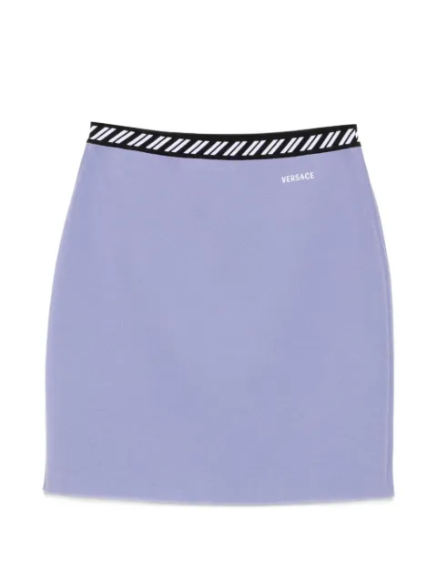 Versace cotton knit mini skirt Purple 10257681A18356