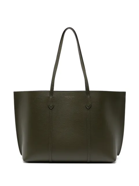 Tory Burch large pebbled leather tote bag Green 177236