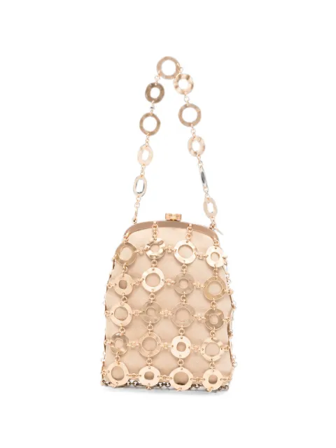 Cult Gaia Brielle ring-embellished clutch bag Neutrals HDBWL2579SD3600