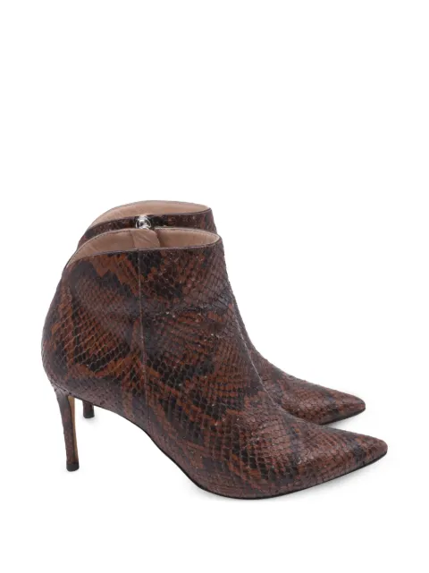 Giuseppe Zanotti Vintage snakeskin-effect leather ankle boots Brown GILTPUUSSH665890W