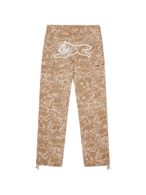 ICECREAM print cargo trousers Brown IC26109
