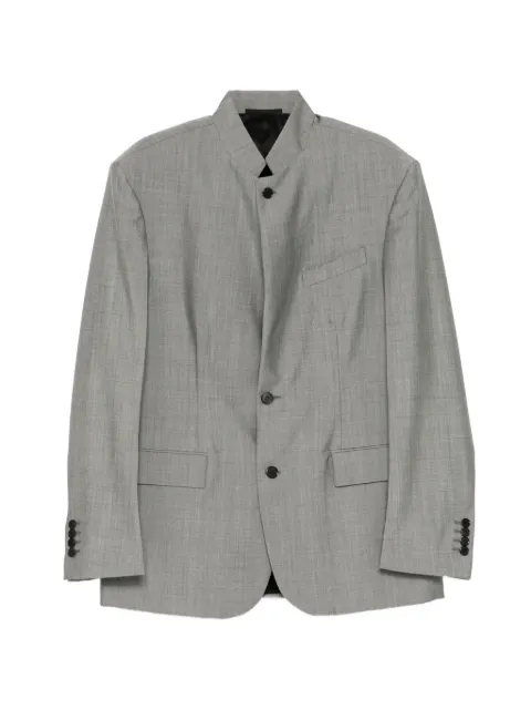 Lanvin mandarin-collar long-sleeve blazer Grey RMJA00136255P2612