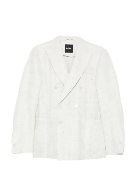 BOSS double-breasted blazer Neutrals 50561921