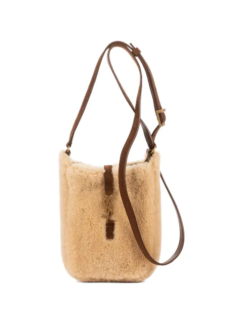 Saint Laurent Pre-Owned 5 à 7 shearling cross body bag Neutrals PLB7603760923