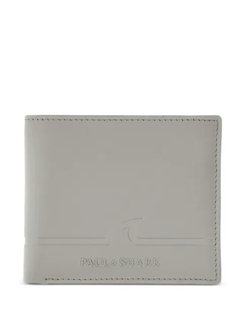 Paul & Shark shark fin-embossed leather wallet Grey 14318108128