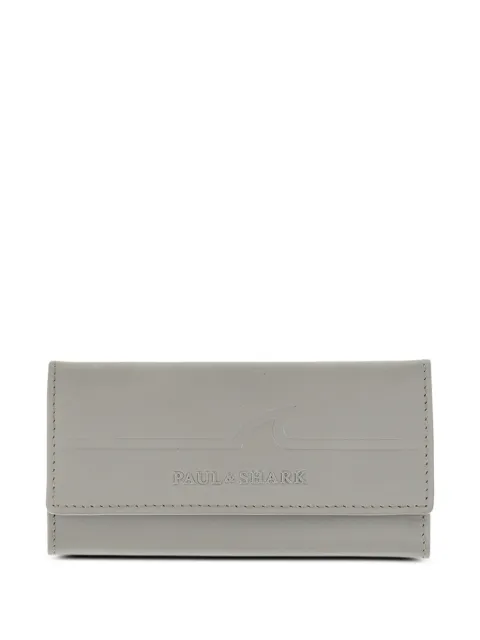 Paul & Shark fin-embossed leather keychain Grey 14318110128