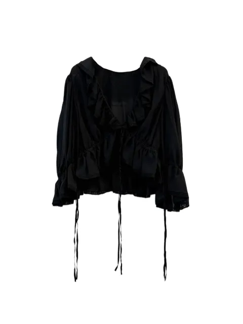 Chloé ruffled-detail tie-fastening top Black CH26UH124002