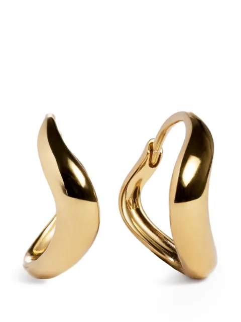 Monica Vinader Swirl huggie earrings Gold GPEASWRHNON