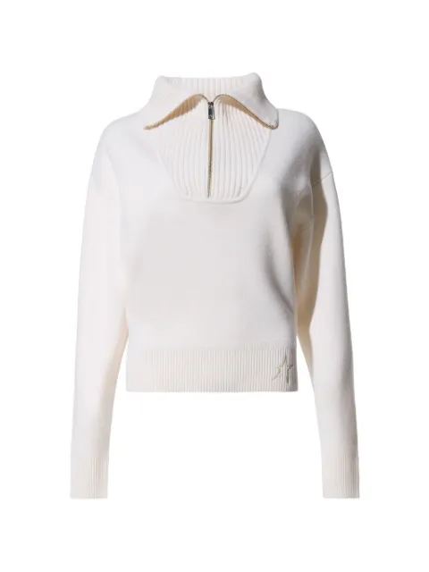 Perfect Moment half zip ribbed top Neutrals W3001367