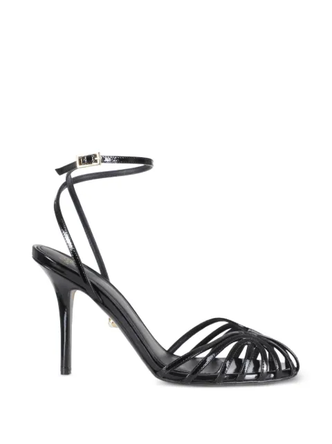 Alevì Ally caged ankle-strap leather pumps Black L26SC003R1261