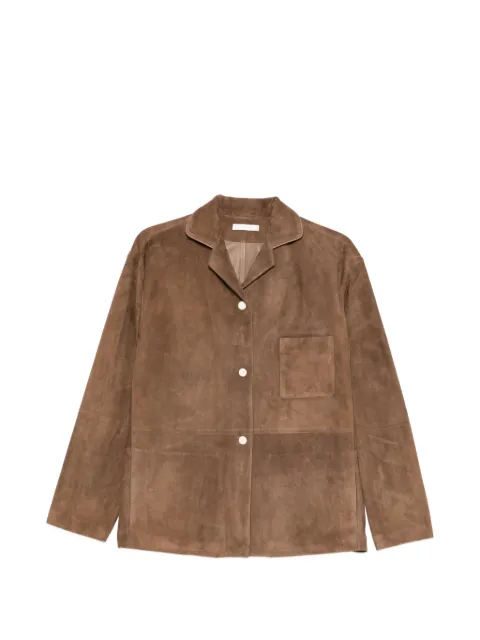 The Row Janine chest-pocket buttoned shirt Brown 10834L655