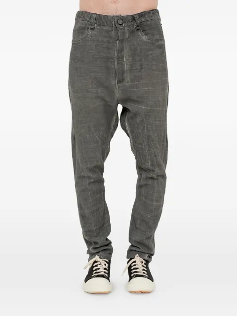 69 BY ISAAC SELLAM faded-effect trousers Grey DEGUINGUANDMICROONDES