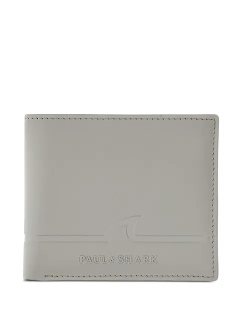Paul & Shark fin-embossed leather billfold wallet Neutrals 14318107128