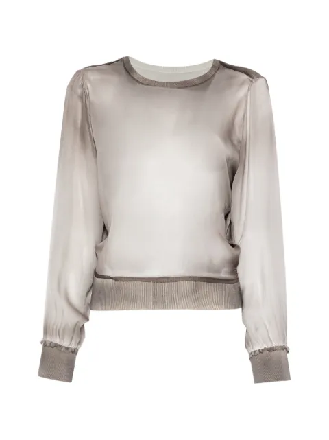 Avant Toi crew-neck sweater Grey 226SD1710PSFVHL