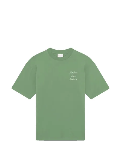 Drôle De Monsieur logo-print T-shirt Green KTS209CO002LGN
