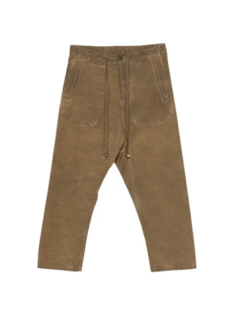 Uma Wang Pagiama drawstring-waist panelled trousers Brown UM3530
