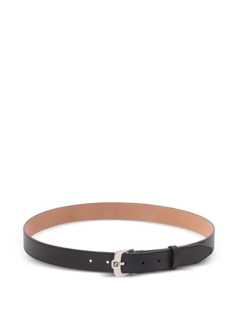 FENDI logo-buckle leather belt Black 7C0557APDR