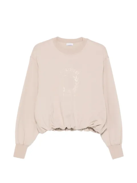 Brunello Cucinelli graphic crew-neck sweatshirt Neutrals MH827HZ500C9272