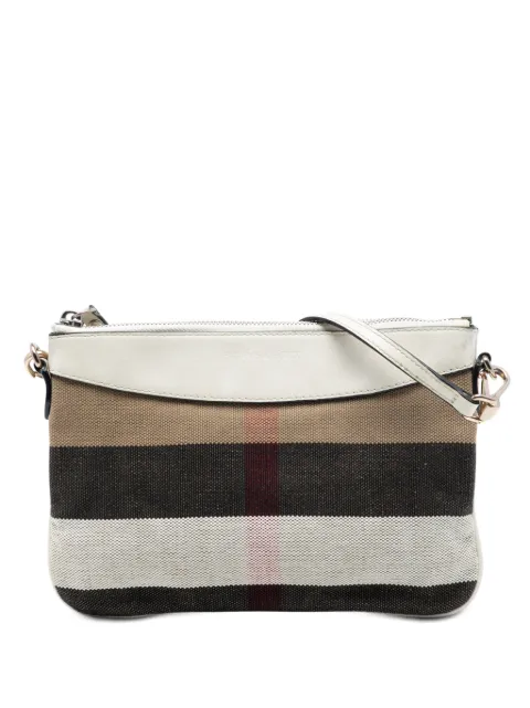 Burberry Pre-Owned 2000-2017 Mega Check Canvas Peyton crossbody bag Brown 9VFMI6ELKA1QK52N