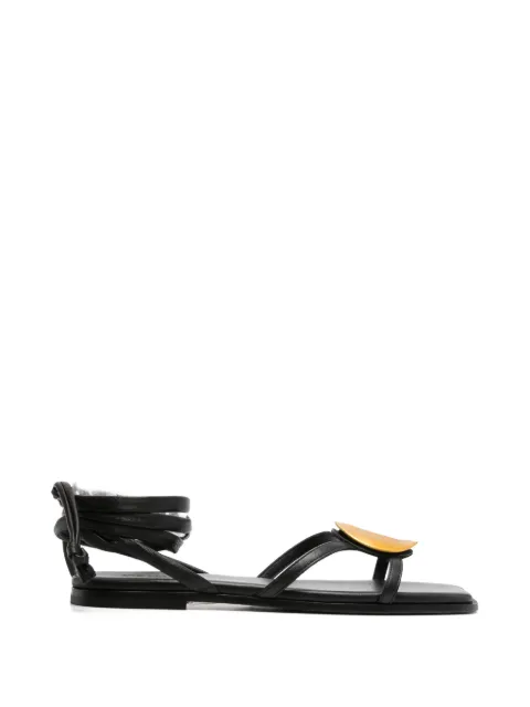 Vic Matie Baron wrap leather sandals White 1K5206DG42H060101