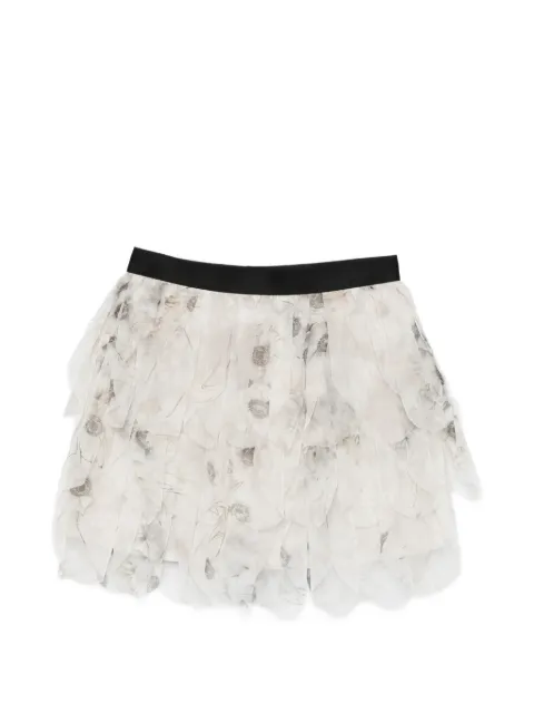 Max Mara ruffled mini skirt Neutrals 2611101283600