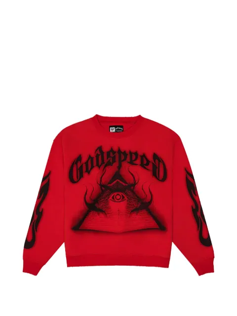 GODSPEED EOP flame graphic sweatshirt Red GS023