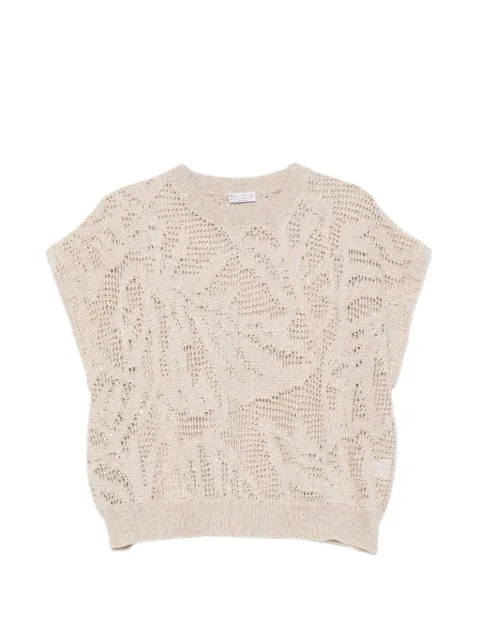 Brunello Cucinelli open-knit sweater Neutrals MDT771010C8925