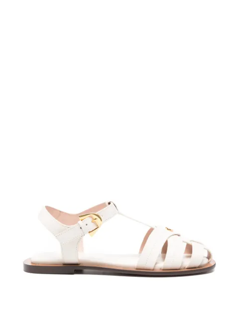 Coccinelle strappy leather sandals White E4U91180101