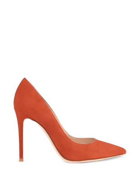Gianvito Rossi GIANVITO pointed suede pumps Orange G2847015RICCAM