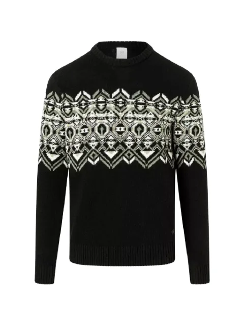 BOGNER Luci contrast-pattern sweater Black LUCI026