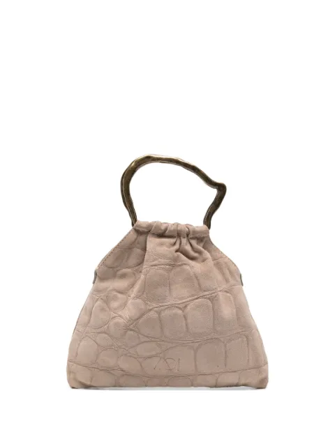 AUTENTICA 504 small Delia embossed top-handle tote bag Neutrals DPSCR0179