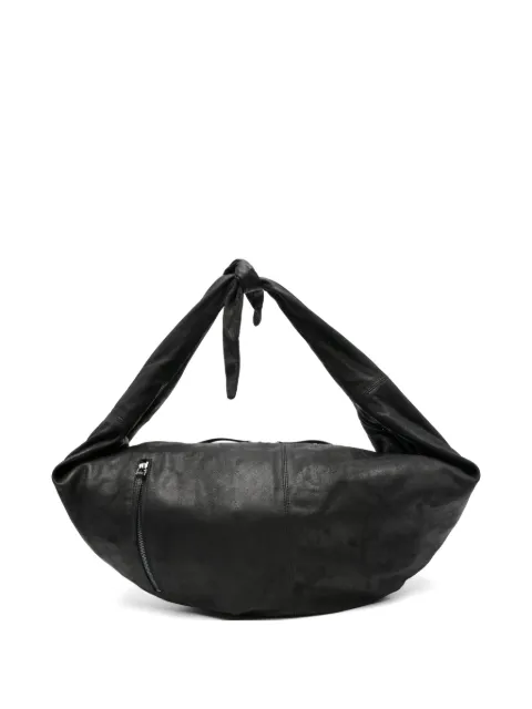 AUTENTICA 504 knot zip leather backpack Black ALVS099