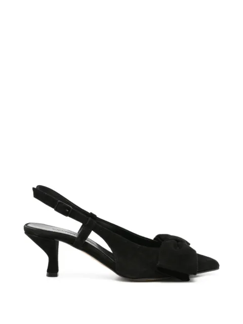 Pomme D´Or Henriette bow-detail slingback pumps Black 6260