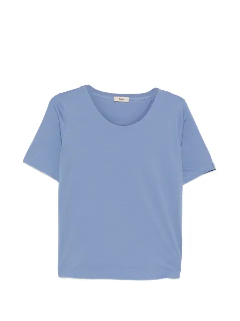 Herno round-hem T-shirt Blue JG000325D52003