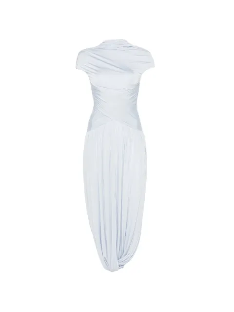 Self-Portrait pleated midi dress Blue SS26167M