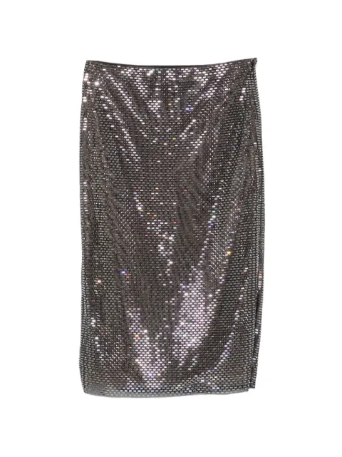 Self-Portrait embellished midi skirt Black SS26169MSK