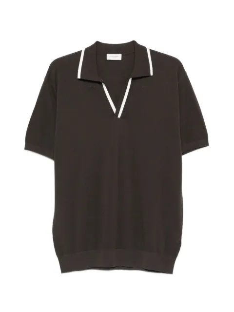 Paolo Pecora V-neck trimmed T-shirt Brown A017F100