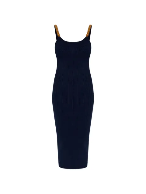 Michael Michael Kors chain-strap ribbed midi dress Blue MS683F75ZV