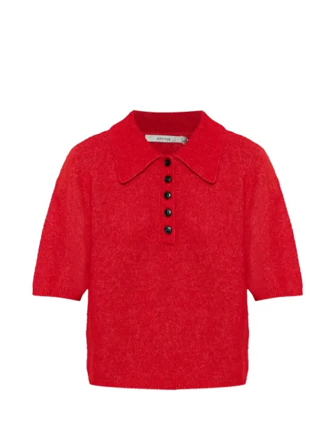 Gestuz buttoned polo knitwear Red 10910852